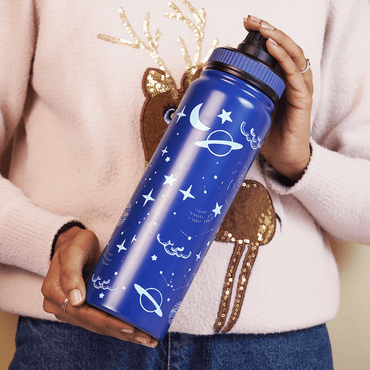 Galaxy Print Stainless Steel Water Bottle 800 ML - Memories Insite800ML GALAXY PRINTED STAINLESS BOTTLE