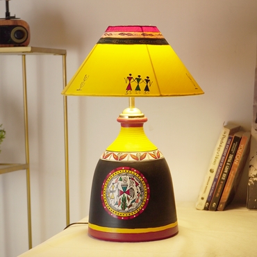 Sunbeam Tribe Table Lamp – Handpainted Ethnic Decor Light