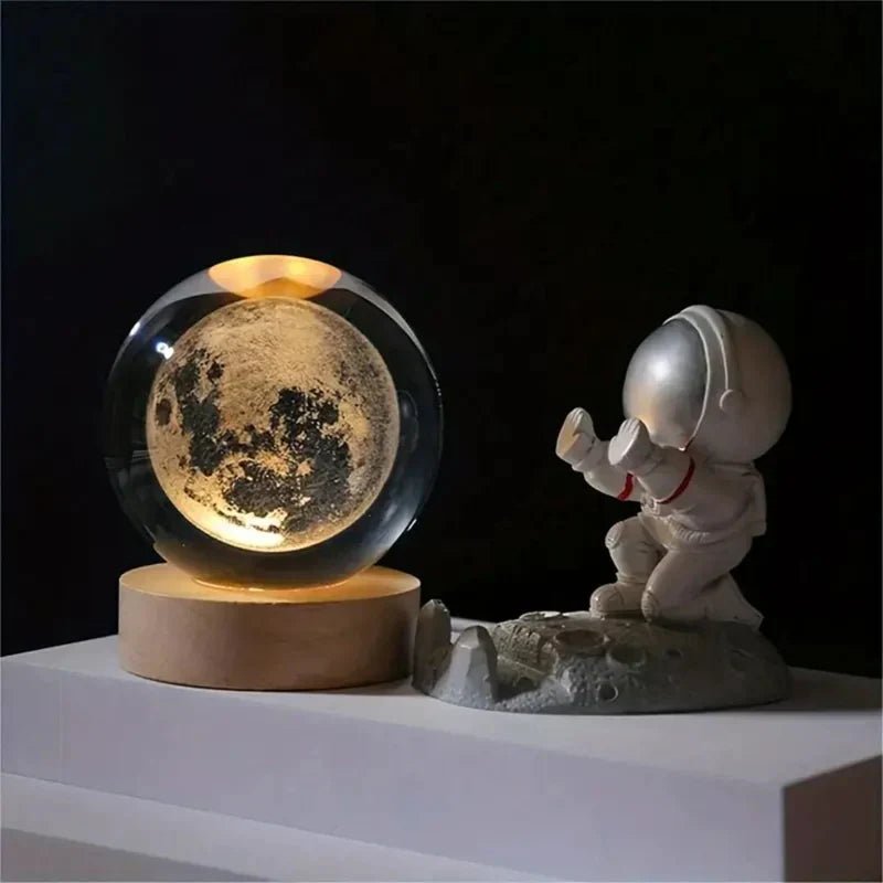 3D Crystal Ball Nightlight Decolamp Solar System Model Decor Science Astronomy Universe Cool Desk Present Space Gifts Decor, - Memories InsiteSolar crystal ball-1