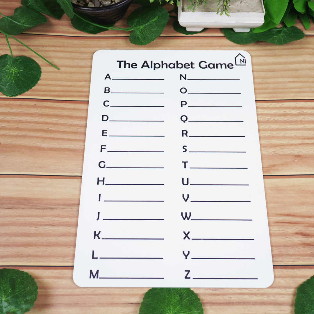 Reusable Alphabet Learning Board for Kids with Pen Box & Cleaning Cloth - Memories Insite
