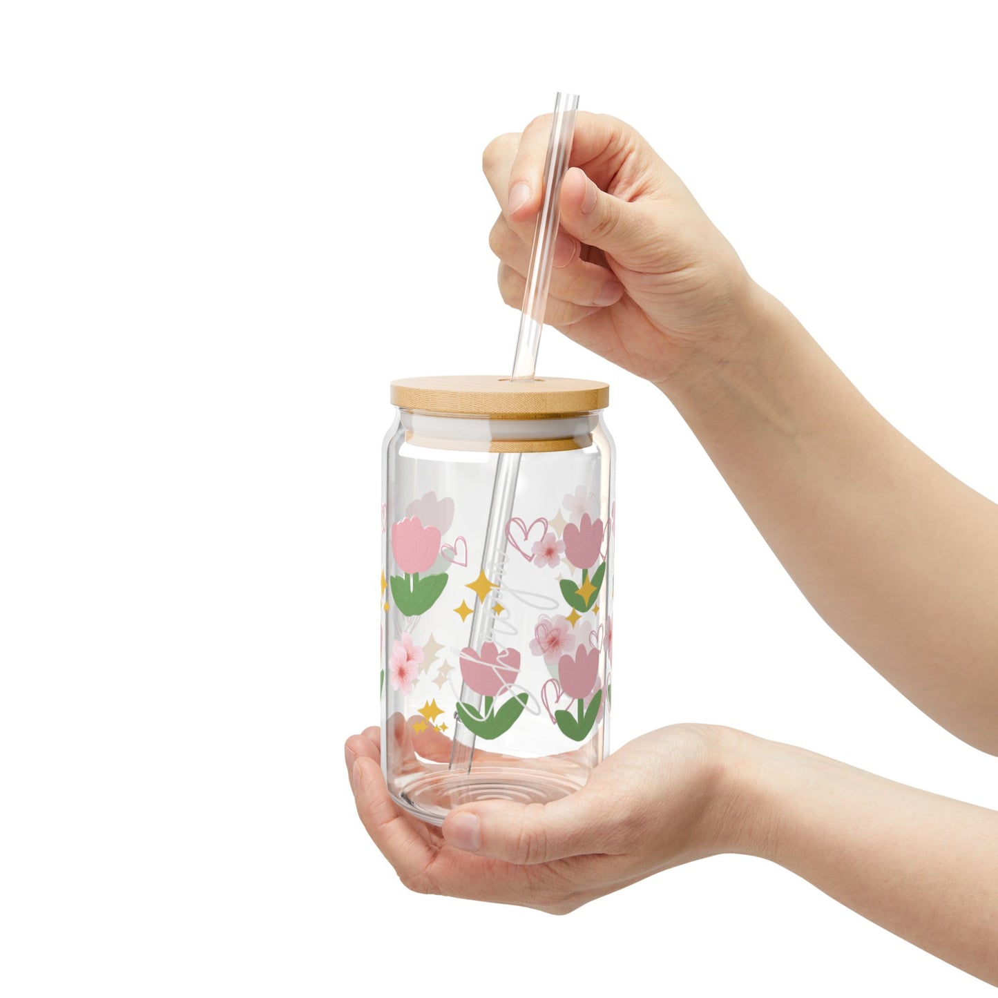 Personalized Tulip Glass Tumbler
