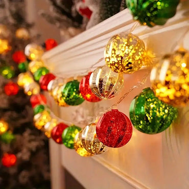 Colorful Christmas Ornament LED Ball Lights - Memories Insite