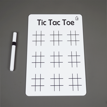 Reusable Tic Tac Toe Learning Board with Marker Pen Box & Cleaning Cloth - Memories Insite