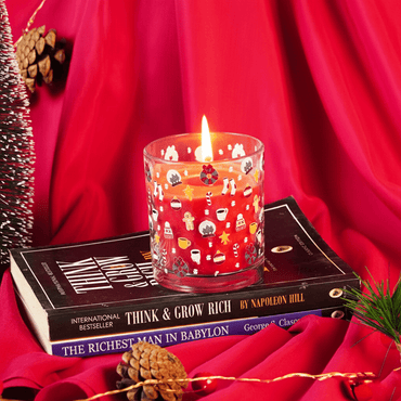 Set-3 Christmas Scented Glass Candles - Memories Insite