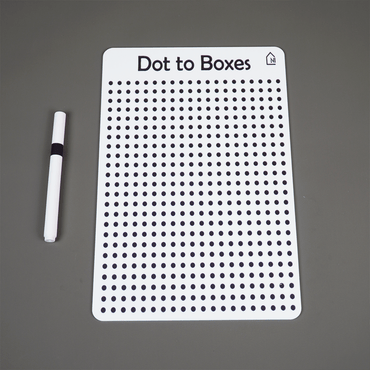 Dot to Boxes Reusable Learning Board for Kids with Pen Box & Cleaning Cloth - Memories Insite