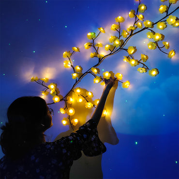 MEMORIES INSITE® YELLOW ROSE TREE BRANCH WALL LIGHT