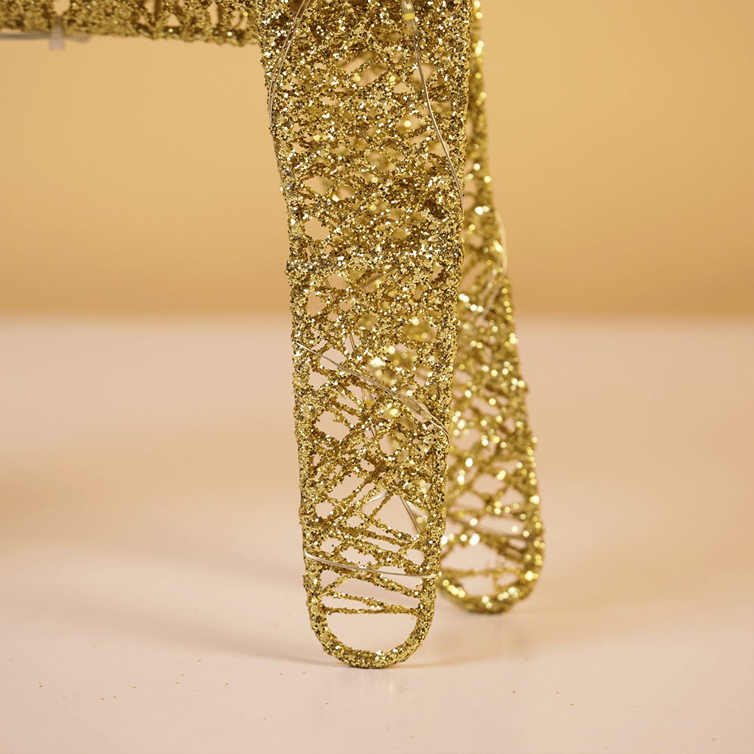 Golden Glitter Reindeer Christmas - Memories Insite