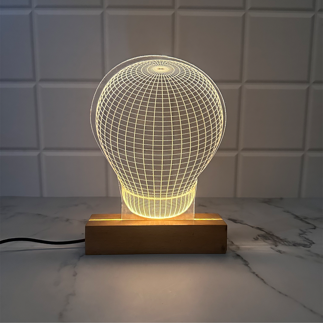 💫 3D Magic Bulb Lamp – Light Up Your Space with Illusion & Whimsy
