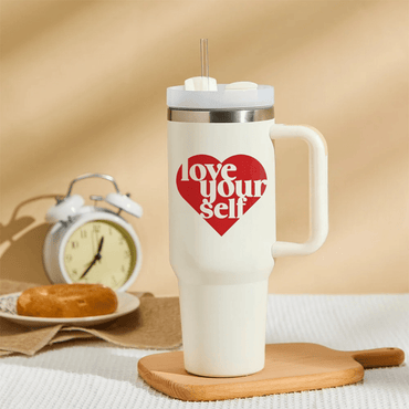 Love Yourself Quote Tumbler - Memories InsiteLOVE YOURSELF DESIGN TUMBLER-(WHITE)