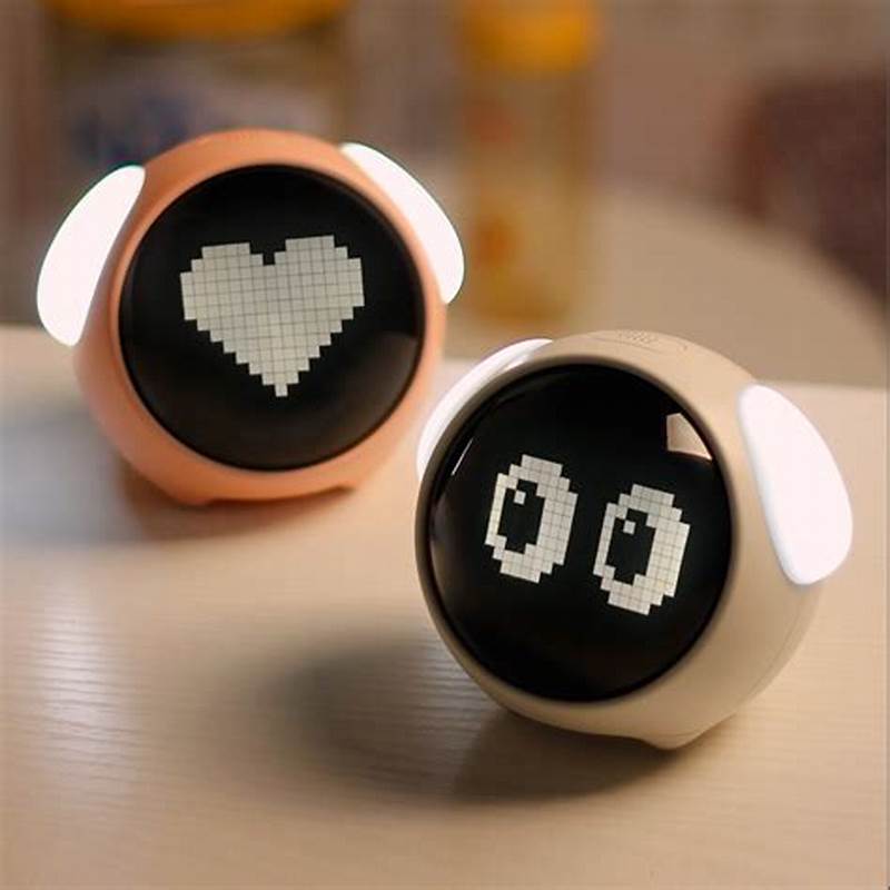 Emoji Alarm Clock Night Light Lamp Dual Alarm Setting, Adjustable Brightness Digital Clock - Memories Insite481 Emoji Alarm Clock Night Light Lamp WHITE