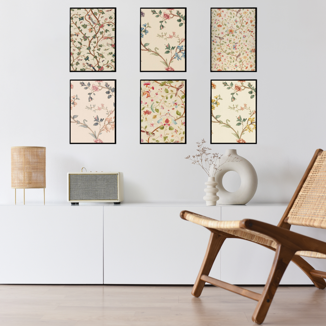 Vintage Floral Wall Art Set – Botanical Beauty for Your Home