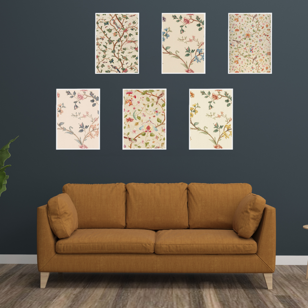 Vintage Floral Wall Art Set – Botanical Beauty for Your Home