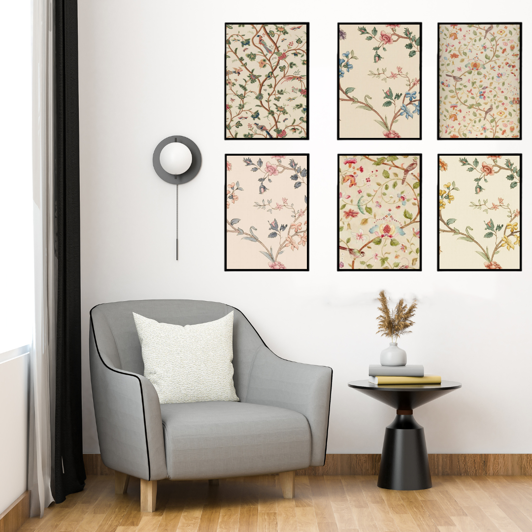 Vintage Floral Wall Art Set – Botanical Beauty for Your Home