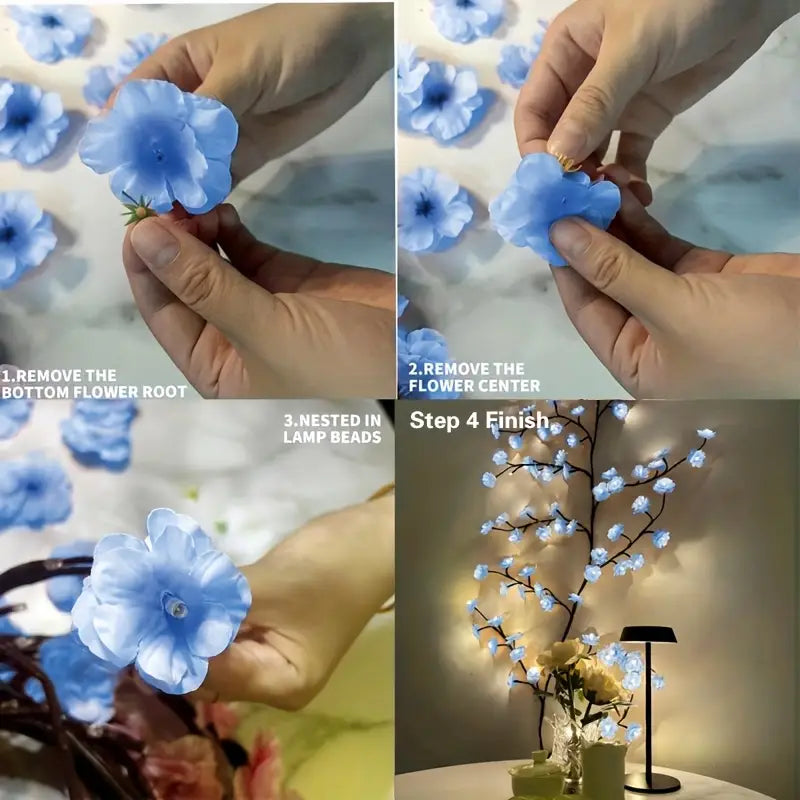 BRANCHLIGHT™ BLUE CHERRY BLOSSOM TREE BRANCH LIGHTING