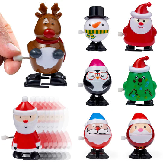 Cute Twistable Spring Santa & Snowman Set ( SET OF 6)