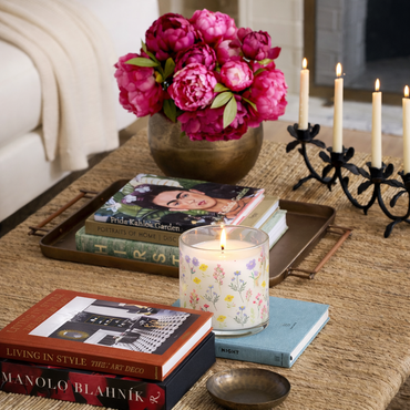 Pastel Floral Scented Candle in Glass Jar | Aesthetic Home Décor & Relaxing Aroma