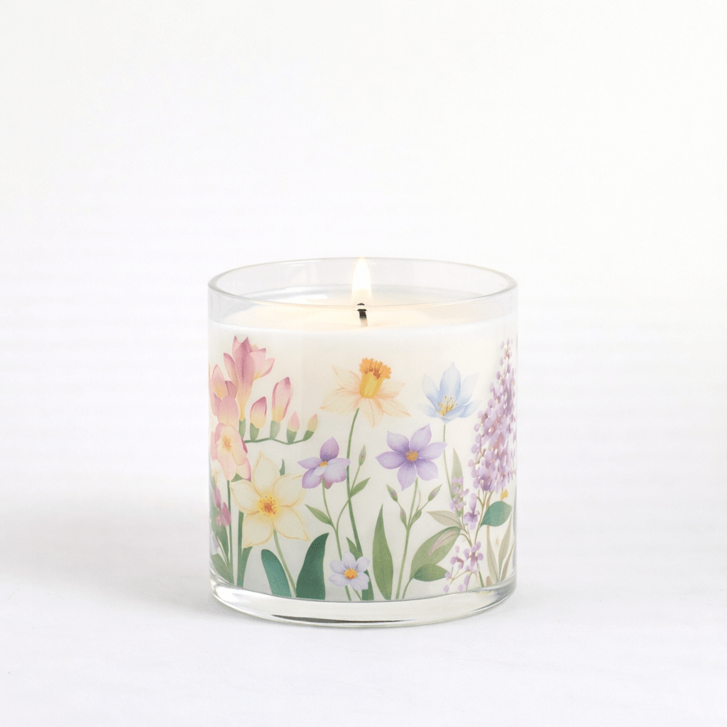 Multicolor Floral Scented Candle in Glass Jar | Aesthetic Home Décor & Relaxing Aroma - Memories InsiteAESHTETIC HOME DECOR & RELAXING AROMA