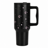 Moon & Stars Stainless Steel Tumbler with Handle | 40oz Insulated Travel Mug