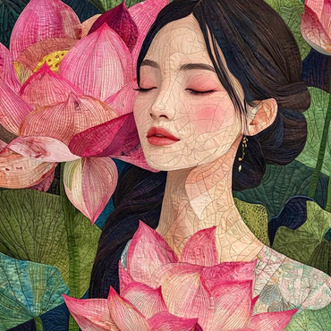 Lotus Serenity Woman Acrylic Wall Decor — Premium Glossy HD Art Frame - Memories InsiteLOTUS SERENITY WOMAN ACRYLIC WALL FRAME