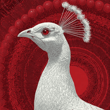 Royal White Peacock Acrylic Wall Decor — Luxury Glossy HD Art Frame - Memories InsiteROYAL WHITE PEACOCK ACRYLIC WALL FRAME