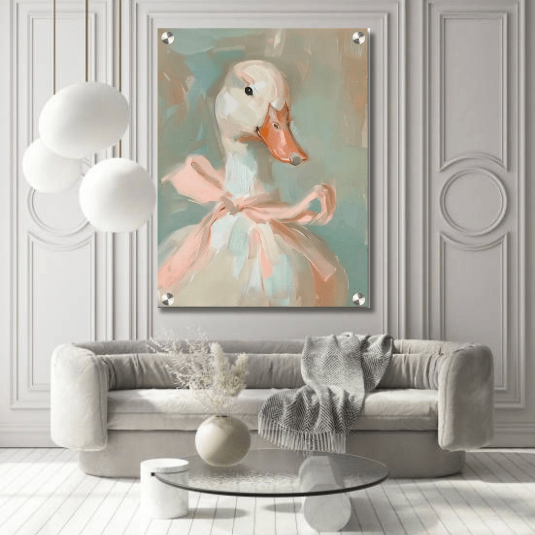 Elegant Swan Acrylic Wall Decor — Pastel Glossy HD Wall Art Frame - Memories InsiteSWAN ACRYLIC WALL FRAME