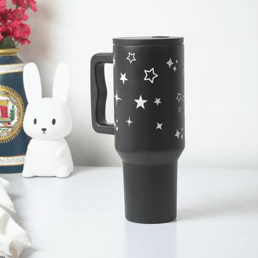 Star & Sparkle Tumbler — Leakproof & Insulated ( Black ) - Memories InsiteSTAR SPARKLE TUMBLER - ( 40 OZ BLACK )