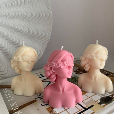 PACK OF 3 GIRL HUMAN FACE CANDLE - Memories InsiteGIRL HUMAN FACE CANDLE- PACK OF 3