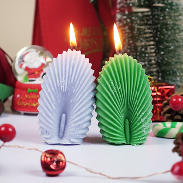 Set-2 Leaf Shape Decorative Candle