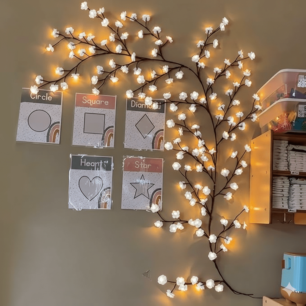 BRANCHLIGHT® WHITE CHERRY BLOSSOM TREE BRANCH LIGHTING - Memories InsiteWHITE CHERRY BLOSSOM TREE BRANCH 6 FEET