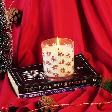 Set-3 Christmas Gingerbread Scented Glass Candles