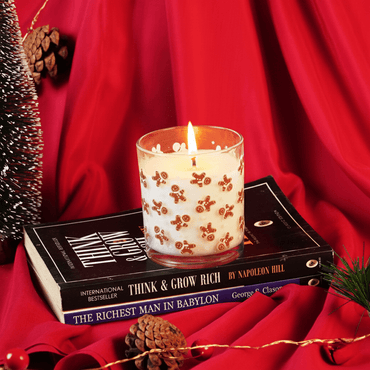 Set-3 Christmas Gingerbread Scented Glass Candles - Memories Insite