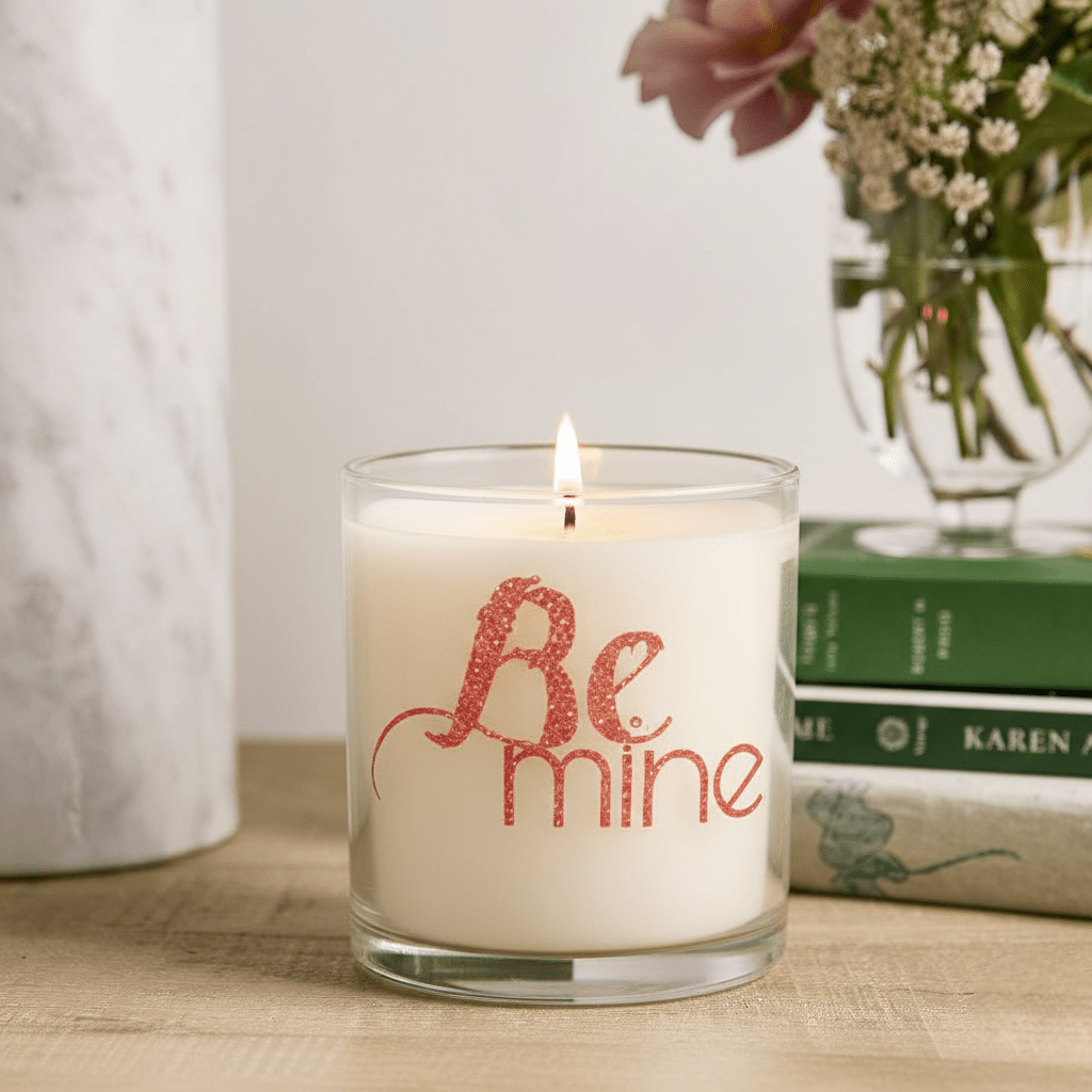 “Be Mine” Romantic Scented Candle in Glass Jar | Valentine Gift & Love Décor Candle - Memories InsiteVALENTINE GIFT & LOVE DECOR CANDLE