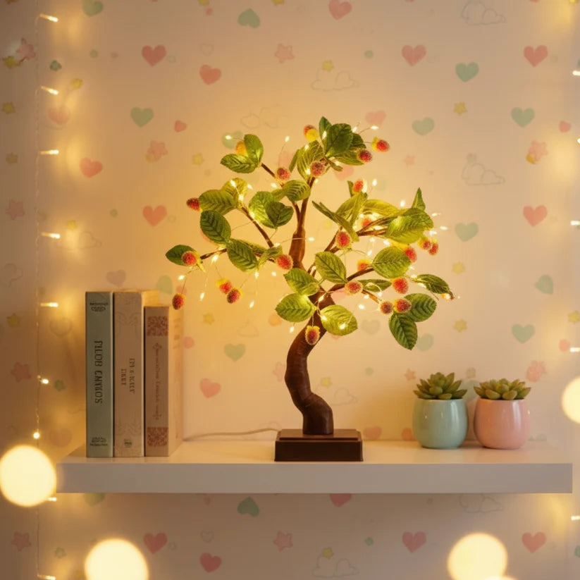 LED Decorative Fruit & Leaf Bonsai Tree Light – 40 cm