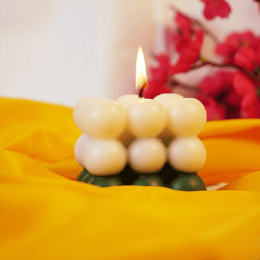 Set-2 Christmas Bubble Cube Candle - Memories Insite