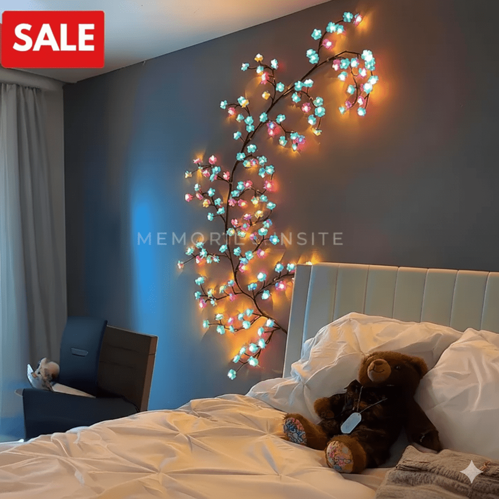 MEMORIES INSITE® BRANCH LIGHT MIX COLOUR CHERRY BLOSSOM TREE BRANCH LIGHTING - Memories InsiteCHERRY BLOSSOM TREE BRANCH LIGHTS-MIX COLOUR 6 FEET