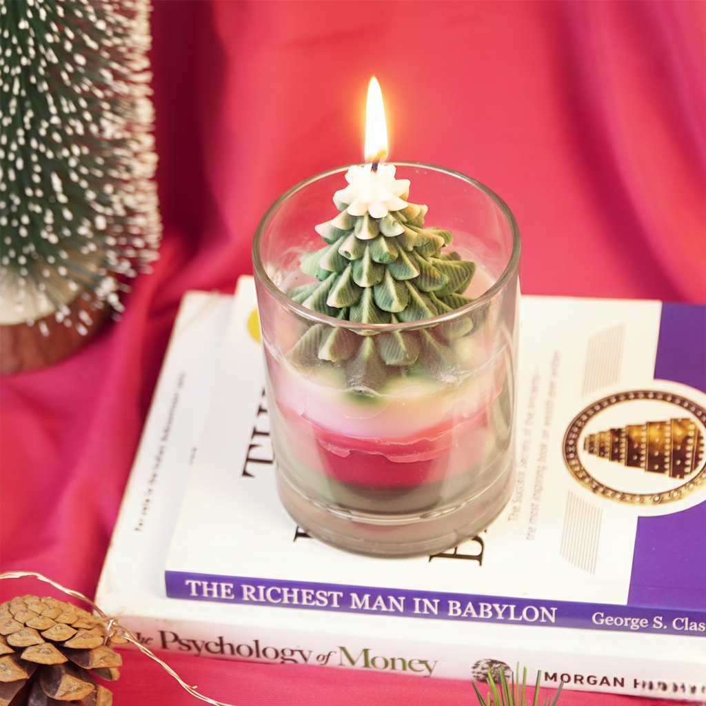 Christmas Tree Layered Candle