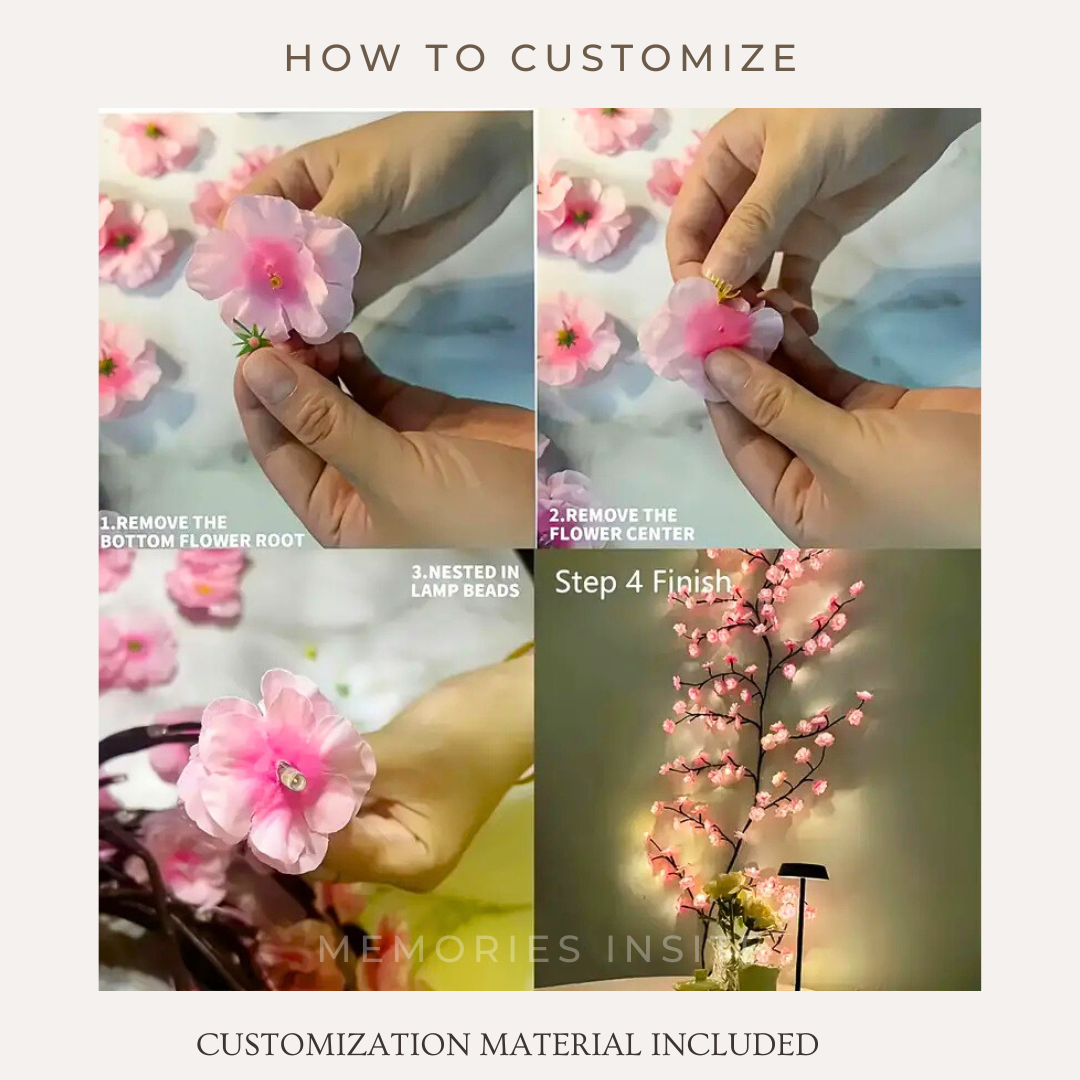 MEMORIES INSITE® BRANCH LIGHT MIX COLOUR CHERRY BLOSSOM TREE BRANCH LIGHTING - Memories InsiteCHERRY BLOSSOM TREE BRANCH LIGHTS-MIX COLOUR 6 FEET