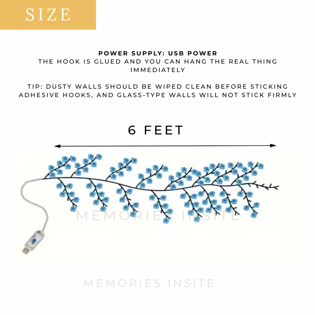 BRANCHLIGHT™ BLUE CHERRY BLOSSOM TREE BRANCH LIGHTING