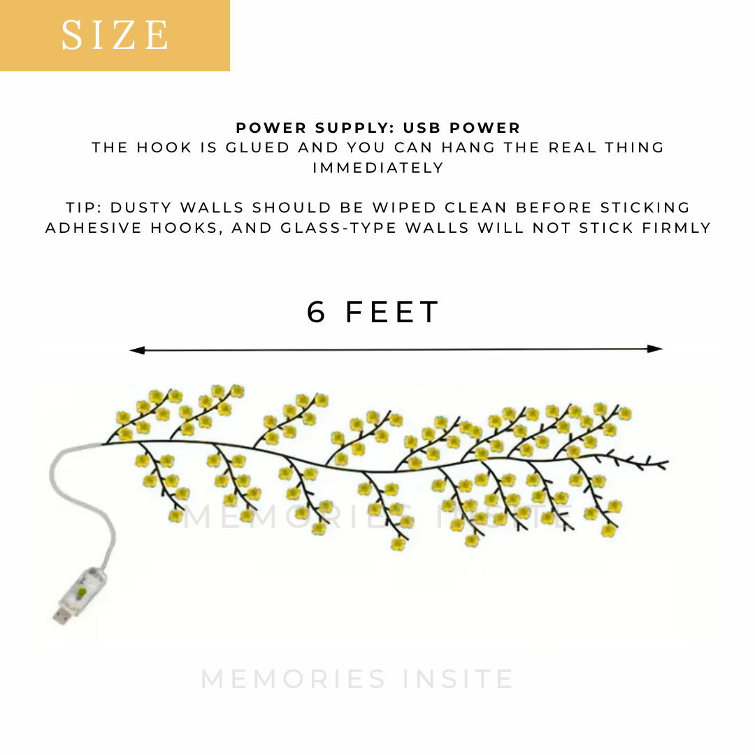 MEMORIES INSITE™ YELLOW ROSE TREE BRANCH WALL LIGHT