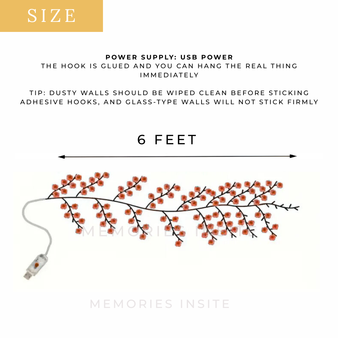 MEMORIES INSITE™ RED ROSE TREE BRANCH WALL LIGHT