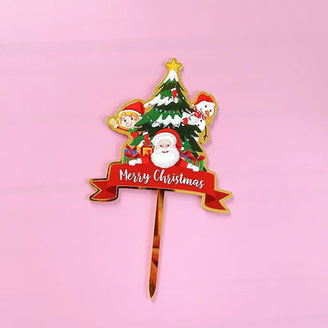 PACK OF 5 Merry Christmas Cake Topper Cake Decoration - Memories InsiteMERRY CHRISTMAS CACK TOPPER-PACK OF 5