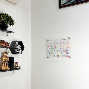 Acrylic Monthly Planner Board – Reusable Wall Organizer with Markers