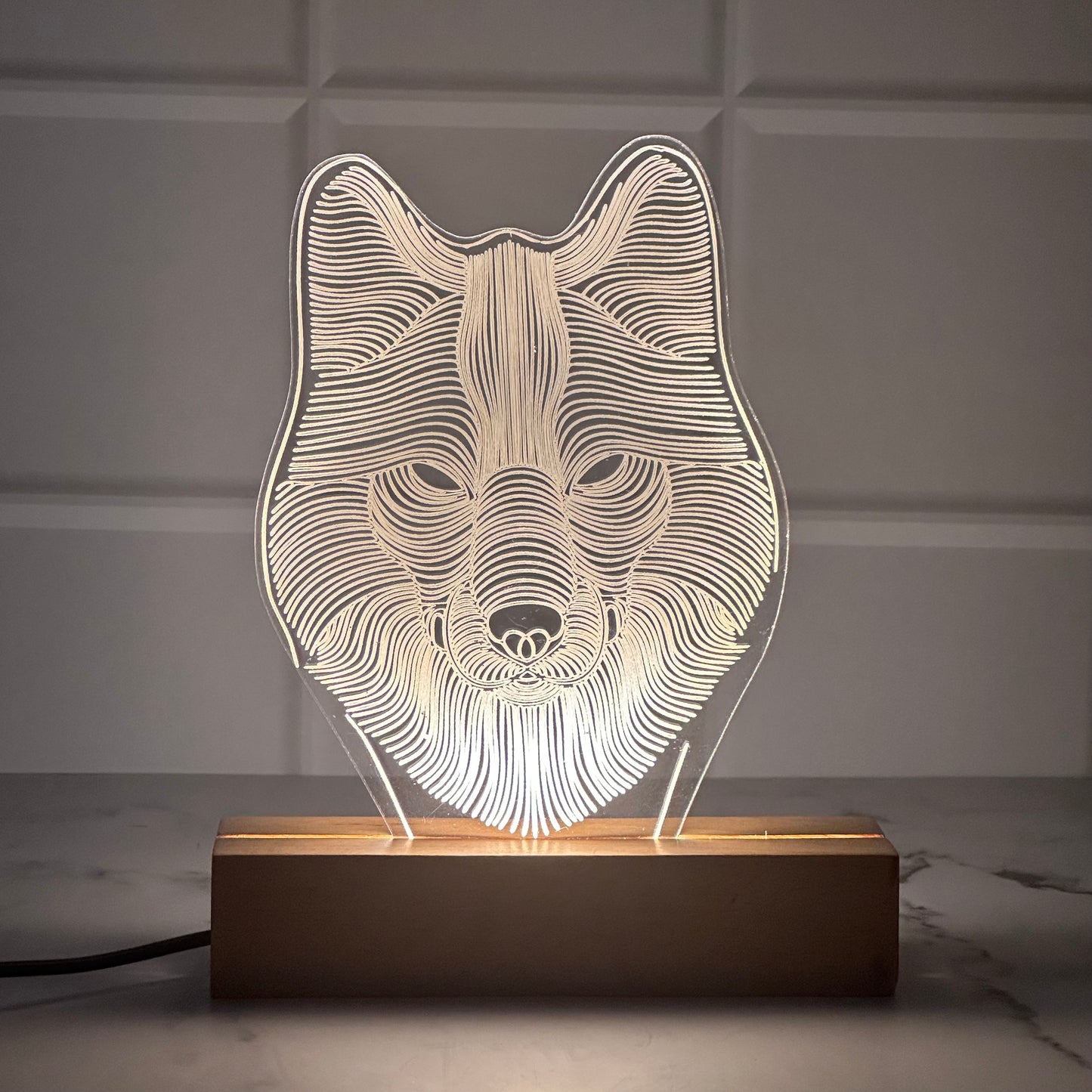 Wolf Spirit 3D Night Lamp – Where Wilderness Meets Light