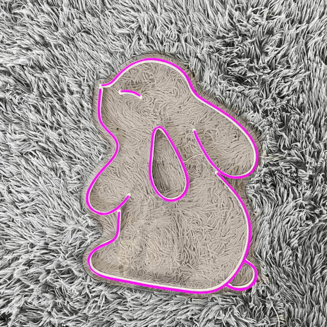 Cute Bunny Neon LED Light – Playful Wall Décor for Bedrooms & Kids’ Rooms - Memories InsiteBUNNY NEON LIGHT-7.62cm INCH-3