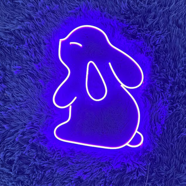 Cute Bunny Neon LED Light – Playful Wall Décor for Bedrooms & Kids’ Rooms