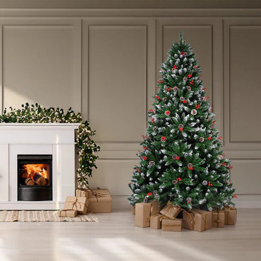 Christmas Tree with Pinecones & Berries – Lush and Realistic - Memories InsiteCHRISTMAS TREE 6.5FEET