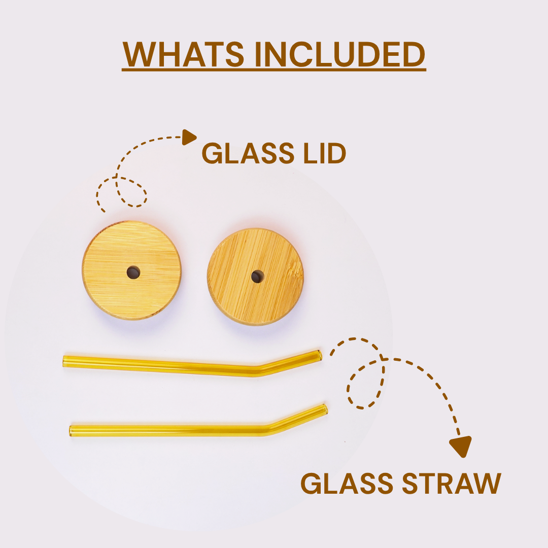 Set of 2 Sweet Hearts & Blooms Glass Tumbler Set