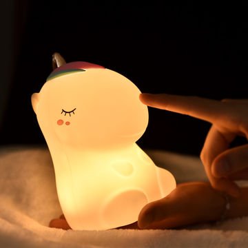 Unicorn Touch Rechargeable Colour Changing Silicone Lamp (Pink) - Memories InsiteUNICORN RECHARBLE LED NIGHT LAMP