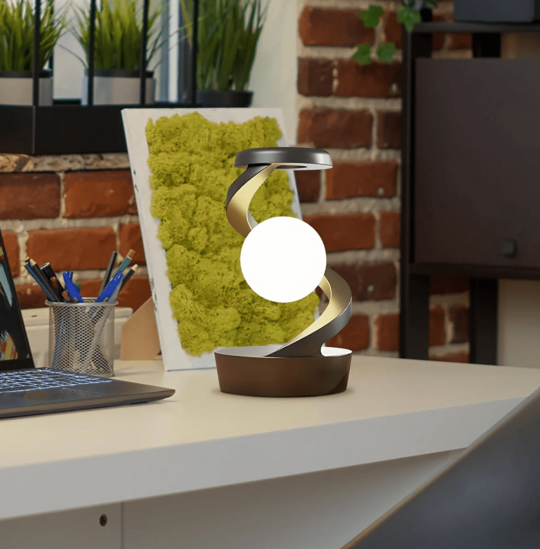 Rotating Wireless RGB Floating Moon Lamp - Memories Insite
