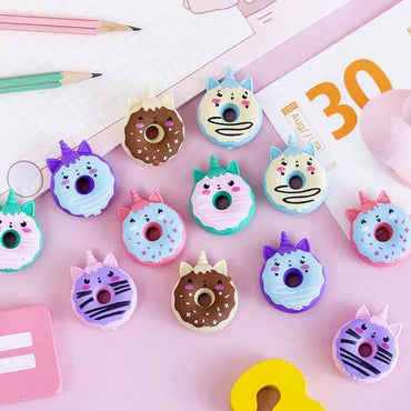 Unicorn Donut Eraser - Set of 4 - Memories InsiteUNICORN DONUT MINI EARSERS